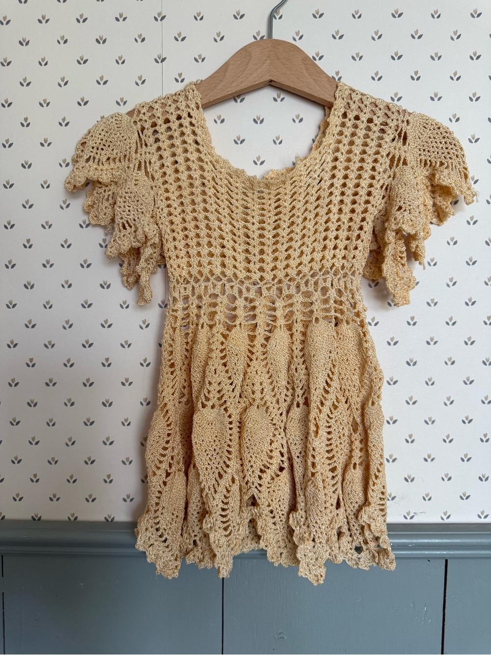 Handmade Antique Crochet Baby Dress